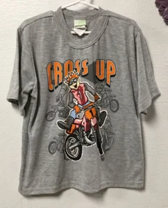 Circo Boys Shirt Size Small Gray Motorcycle Cross Up Pullover 38  - Picture 1 of 1