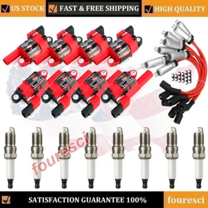 8Pack Ignition Coil+Spark Plug+Wire Set For Silverado Chevy 1500 GMC Tahoe D514A - Picture 1 of 24