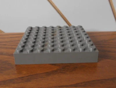 OLD DARK GREY 8x8 brick thick base plate genuine vintage LEGO part 4201 LEGOLAND - Image 1 of 3