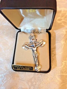 CREED "CLOVER CRUCIFIX", STERLING SILVER 1-3/4" crucifix "24" Chain/case SS5 NEW - Picture 1 of 7