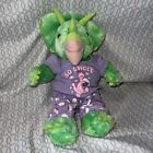 Build-A-Bear Triceratop Dinosaur Green Build-A-Dino Stuffed Plush W/ Outfit