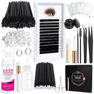 Friendly Lash Extension Kit- Complete Set with Cleanser,Glue & Tools,Beauty Gift - Picture 1 of 9