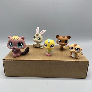 Littlest Pet Shop LPS Assorted Lot of 5 (Beaver Bunny Dog Bird Hamster) - Picture 1 of 18