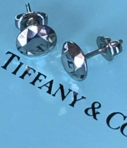 RAR Tiffany & Co. Vintage Platin facettierte zwei Karat Ohrringe Elsa Peretti Box - Bild 1 von 13