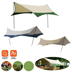 Waterproof Canopy Camping Tent Tarp Shelter Hammock Cover Lightweight Rain Fly - Picture 1 of 14