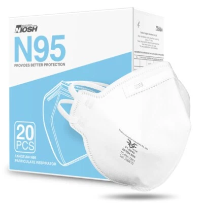 Maxboost NIOSH Approved N95 Mask Particulate Respirator -Pack of 20 Face Masks - Image 1 of 4