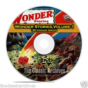 Wonder Stories, Vol 1, 38 Vintage Pulp Magazine, Golden Science Fiction DVD C61 - Picture 1 of 6