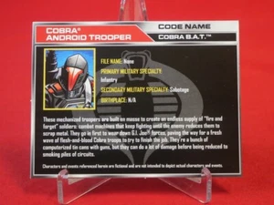 GI Joe Cardback FILE CARD Cobra Bat Android Trooper v23 English French Original - Picture 1 of 2