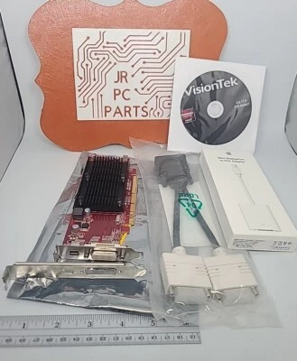 VisionTek HD 6350 1GB DVI VGA Silent Video Card Drivers CD Windows 10 - Image 1 of 4