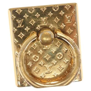 LOUIS VUITTON Support Nanogramme Téléphone Bunker Bague Or M64868 LV Auth th6035 - Photo 1 sur 7