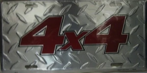 4 x 4 Diamond License Plate - 2612 - Picture 1 of 1