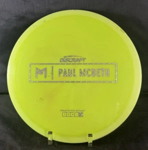 DISCRAFT PAUL MCBETH PROTOTYPE ESP ATHENA DRIVER 172g RARE Yellow DISC GOLF - Picture 1 of 6