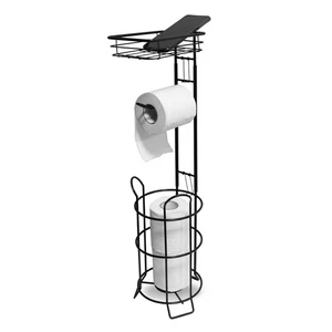 Toilet Paper Holder Stand Bathroom Toilet Paper Storage with Raised Base, Tis... - Bild 1 von 7