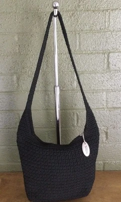 Bolso de hombro vintage Talbots de ganchillo negro Foto 1 de 4