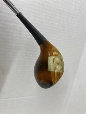 Macgregor Tourney Persimmon Wood RH driver MT W1 Brass Face 21K7C49 ￼NICE - Image 1 of 4