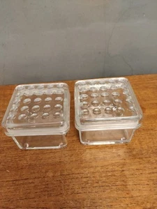 2x Contenitori Ikea Vetro Bubble Top Barattolo Quadrato Koloni Impilabile Cucina - Foto 1 di 13