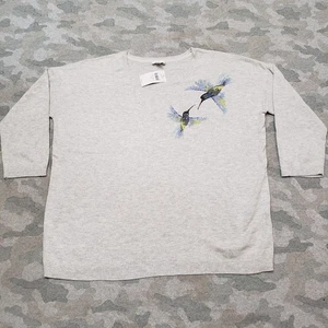 J.Jill Sweatshirt Damen mittelgrau Pullover 3/4 Arm Neu mit Etikett - Bild 1 von 14