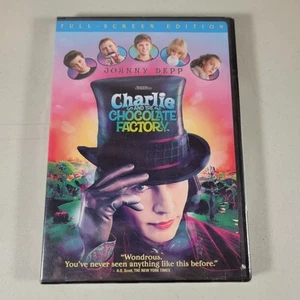 Charlie and the Chocolate Factory DVD 2005 Full Screen Johnny Depp New Sealed - Picture 1 of 2