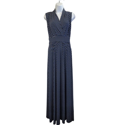 Maxi abito Michael Kors donna XS stampa Alston spacco davanti senza maniche festa crociera