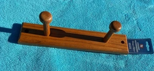 Vintage 2 Zapfen Holz Wandhalterung Kaffeebecher Hut Handtuch Halter USA Strasser Holzarbeiten - Bild 1 von 11
