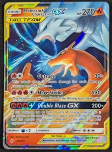 Reshiram Charizard Tag Team GX Bonds Full Art Ultra Rare Pokemon Karte 20/214 NM - Bild 1 von 2