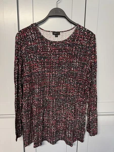 Camiseta túnica para mujer J.Jill Wearever Collection talla XL geométrica manga larga - Imagen 1 de 7
