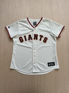 Camiseta Buster Posey San Francisco Giants Majestic 28 Crema Hogar Juvenil L - Imagen 1 de 22