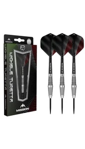 Mission Michele Turetta Darts 90% Tungsten Steel Tip Sand Blasted Darts 21g - Picture 1 of 8