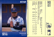Brian Deak Signed 1989 Star #71 Card Durham Bulls Auto AU