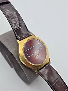 RARE NOS 1976 BULOVA N-167 Quartz LED Wristwatch Red Display All Original - Picture 1 of 23