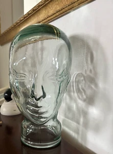 Scultura di Testa in Vetro Manichino Espositore Vetrina Vintage - Foto 1 di 3