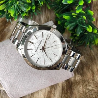 New Michael Kors Runway Womens Stainless Steel Analog Dial Quartz Watch - MK3371 - Image 1 of 4