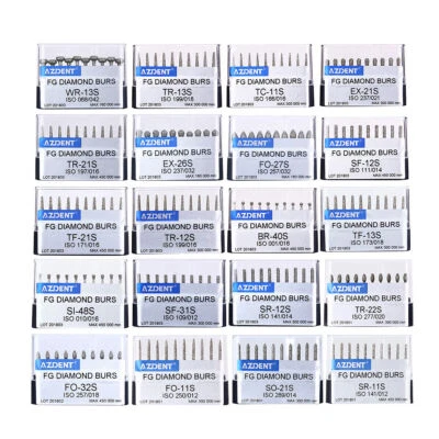100pcs AZDENT Dental Super Coarse Diamond Burs FG Bur for High Speed Handpiece - Image 1 of 4