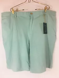 "Gray Earth" pantaloncino chino uomo nuovo $58 100% cotone taglia 42 verde nuovo con etichetta - Foto 1 di 6