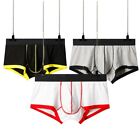 Breathable Men's Briefs Sexy Boxer Shorts with Cotton Material & Color Options