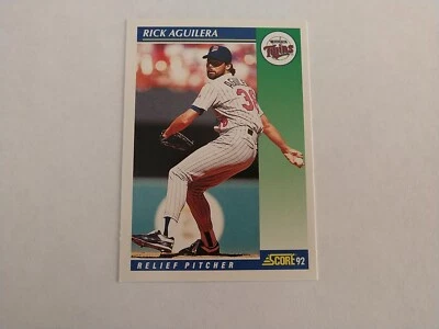 1992 Score - #42 Rick Aguilera Minnesota Twins - Image 1 of 2