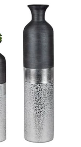 Deko Bodenvase LUXOR rund H. 51cm silber grau aus Keramik Formano - Bild 1 von 2