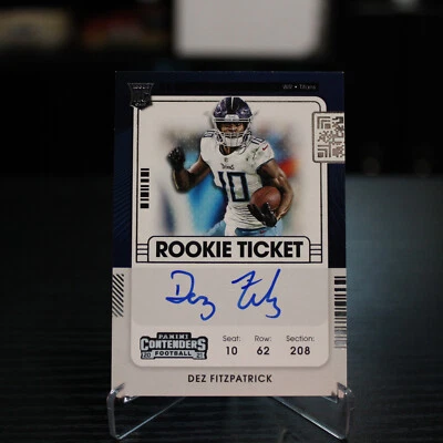 2021 Panini Contenders DEZ FITZPATRICK Rookie Ticket - Rookie, Auto, RC - Image 1 of 2