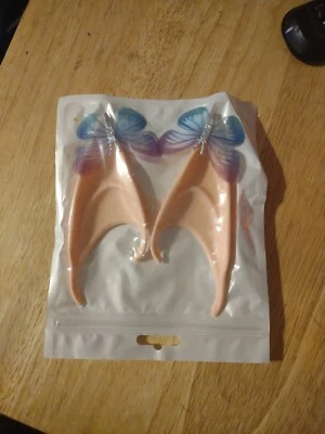 New  Elf Ears Rubber Latex Prosthetic Tips With Butterfly  - Image 1 of 3