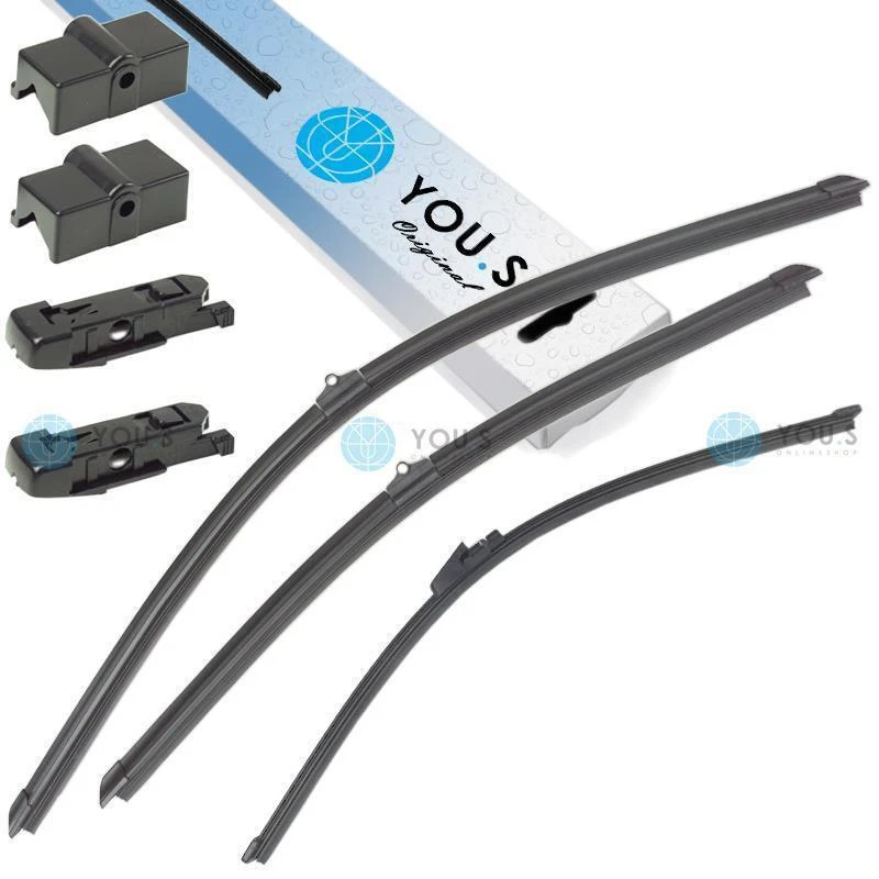 You.S Original Essuie-Glace Kit Avant+Arrière pour Skoda Octavia II (1Z3) Com - Photo 1/1