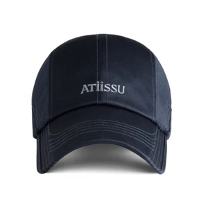 Cappello unisex ATIISSU Arcon berretto blu navy 3D punto pannello regolabile misto cotone - Foto 1 di 3