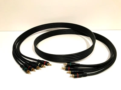 RCA Audio Video Gold 5 Connectors 2 Audio 3 Video RGB 71" Long 1  1/4" Wide - Image 1 of 3