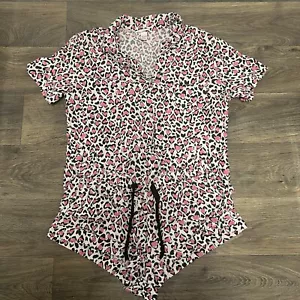 Victoria's Secret PYJAMA-SET GEPARD ROSA HERZEN KURZARM SHIRT & SHORTS L - Bild 1 von 6