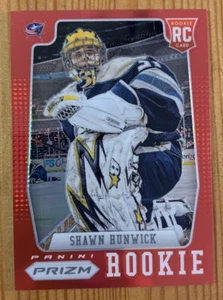 2012-13 Panini Prizm Red #66 Shawn Hunwick Columbus Blue Jackets 17/50 Rookie - Picture 1 of 2