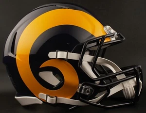 ***CUSTOM*** LOS ANGELES RAMS NFL Riddell Full Size SPEED Football Helmet - Picture 1 of 5