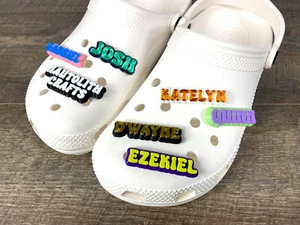 Custom Name Charm for Foam Clogs Shoes - Personalized Bubble Letters and Numbers - Picture 1 of 10