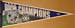 DALLAS COWBOYS 1995 NFC CHAMPIONS SUPER BOWL XXX GAME PENNANT - Picture 1 of 1