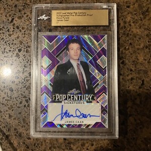 2022 Leaf Pop Century James Caan Proof Crystal wave purple Autograph Auto #1/1