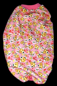 FEMALE PUPPY DOG TOP SHIRT i 'heart' you PINK size SMALL dog faces CUTE! - Picture 1 of 2