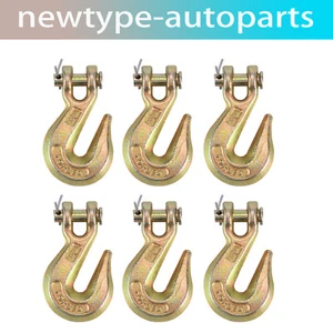 6 pcs G70 Bulk 3/8" Clevis Chain Grab Hook Wrecker Tow Truck Trailer - Imagen 1 de 7